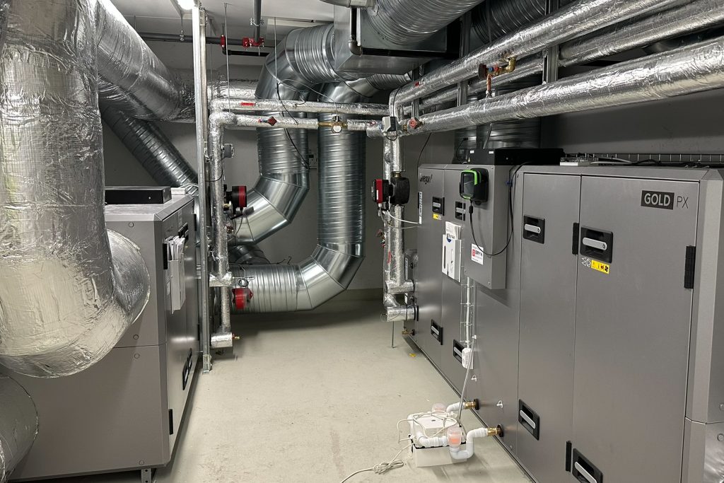 Teknisk ventilasjonsanlegg i verdens første Powerhouse-boliger