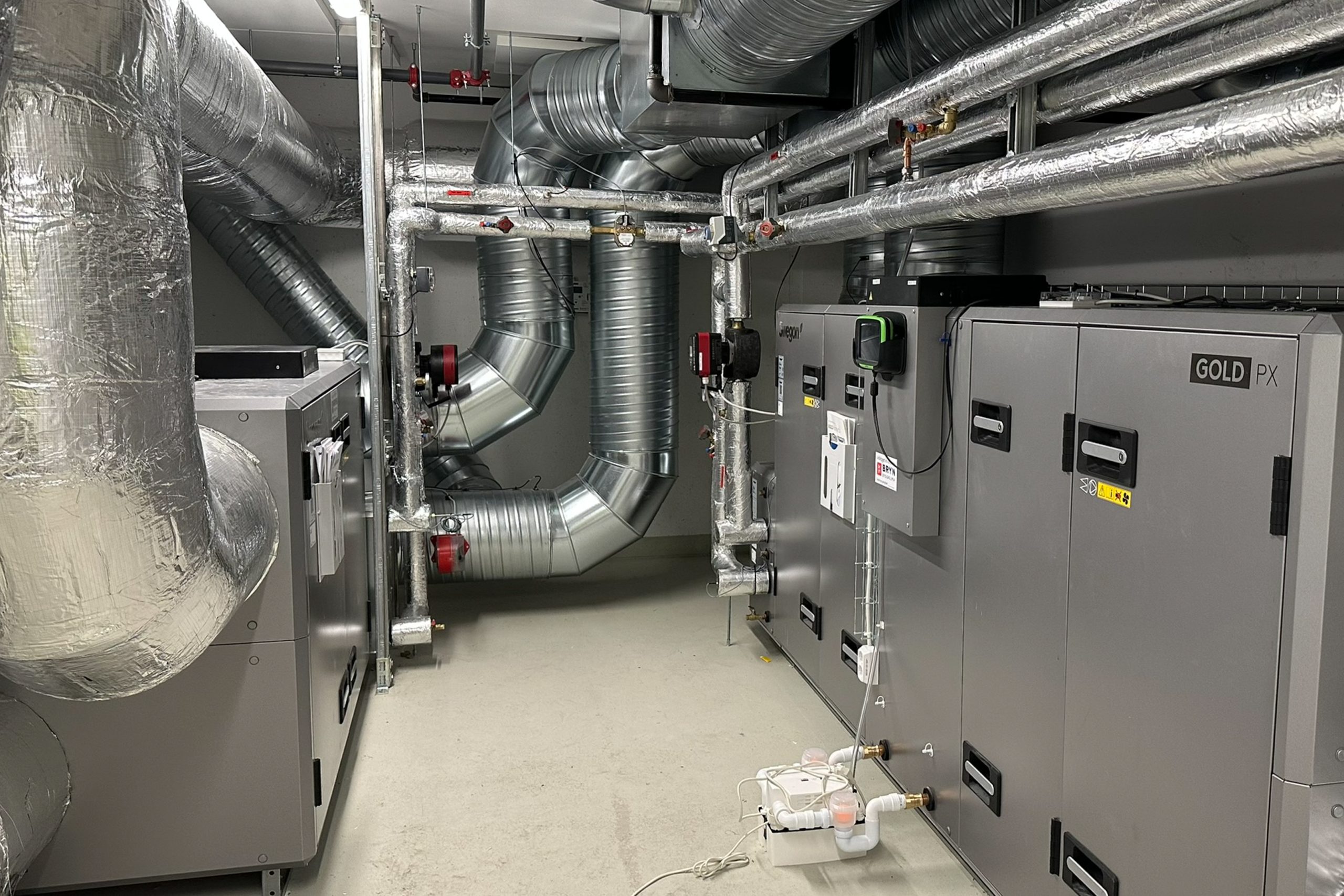 Teknisk ventilasjonsanlegg i verdens første Powerhouse-boliger